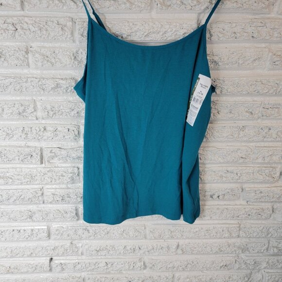 Time Tru Womens Top XL Camisole Aqua Blue Adjustable Spaghetti Strap BLU15E - Picture 4 of 9